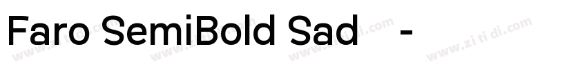 Faro SemiBold Sad下载字体转换